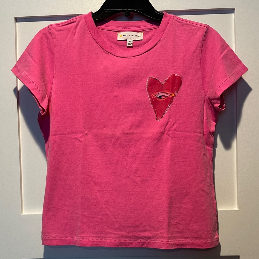 Kerri Rosenthal Heart Graphic Short Sleeve Tee